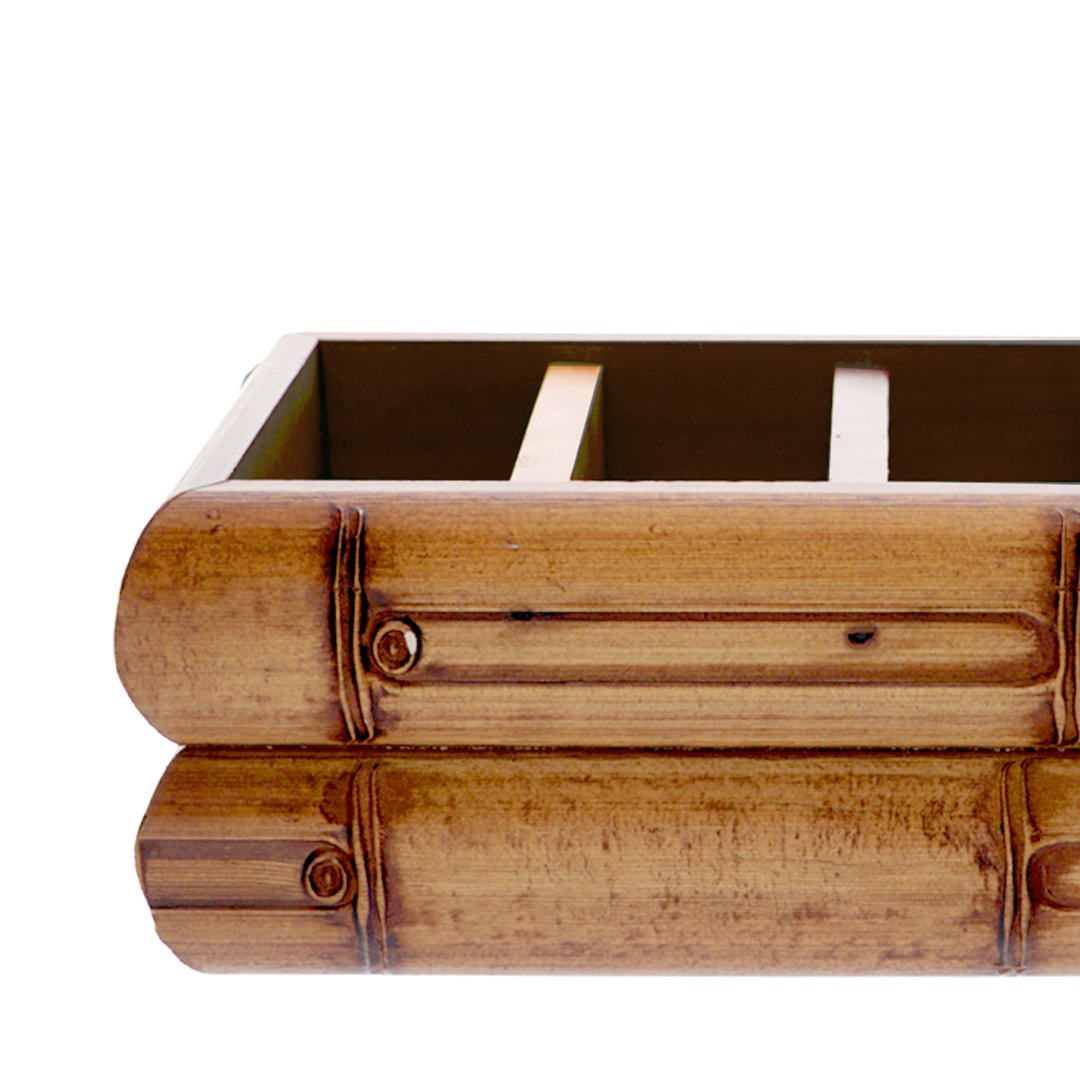 Fotografia para o produto Porta controle remoto de madeira L24.5xP12.5xA9cm