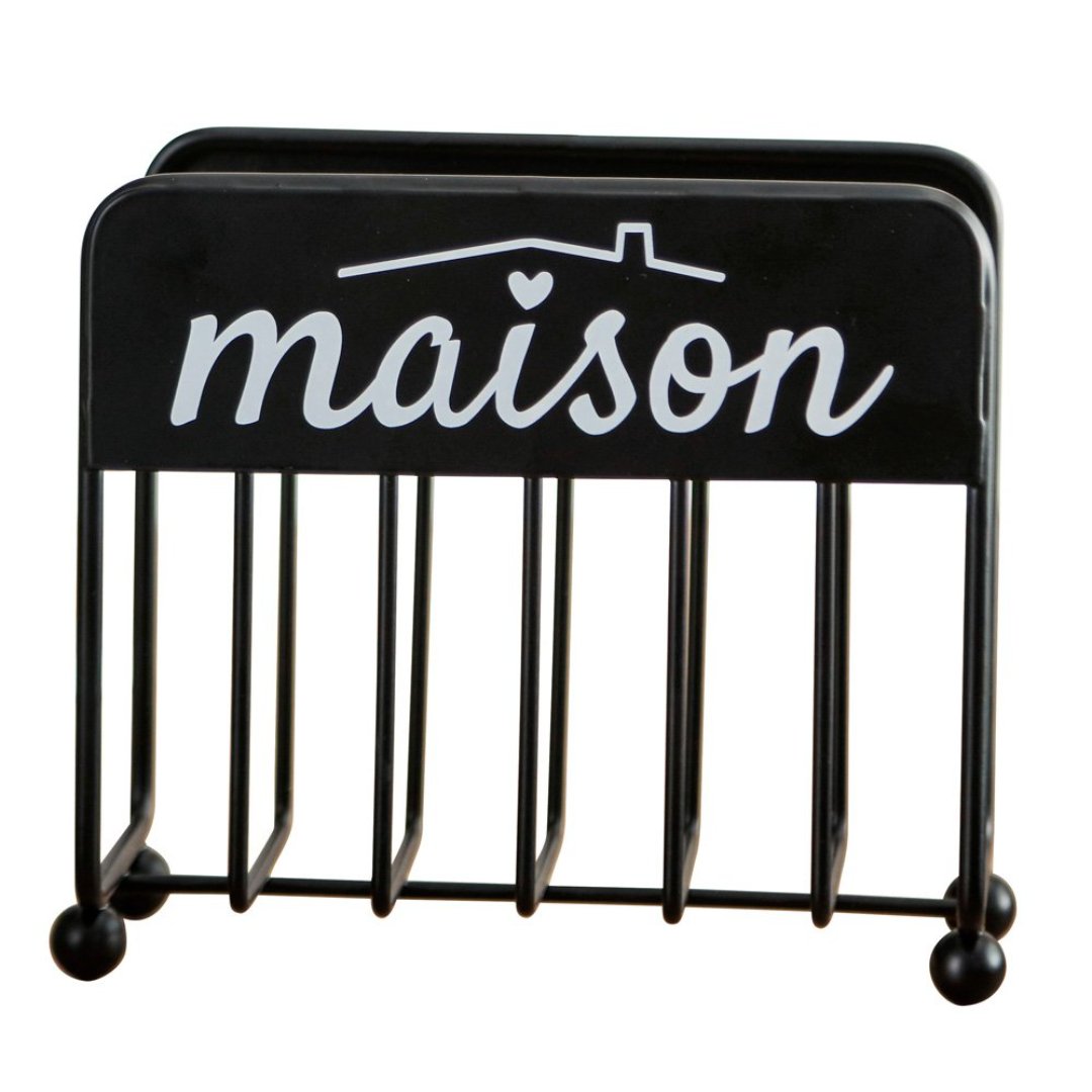 Imagem ilustrativa para Porta guardanapo em metal L15xP6,5xA13cm cor preta