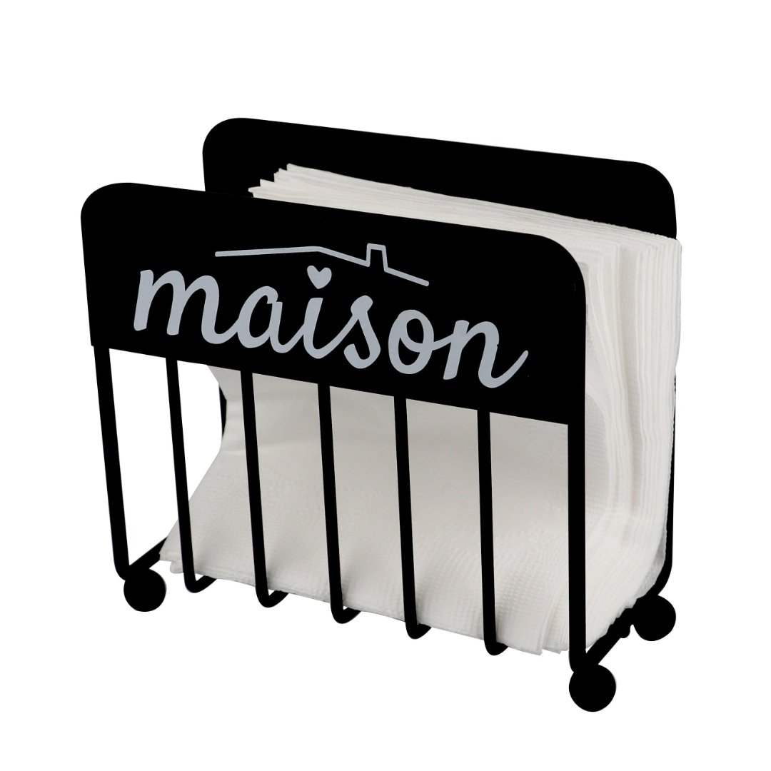 Fotografia para o produto Porta guardanapo Cool Black em metal L15xP6,5xA13cm cor preta