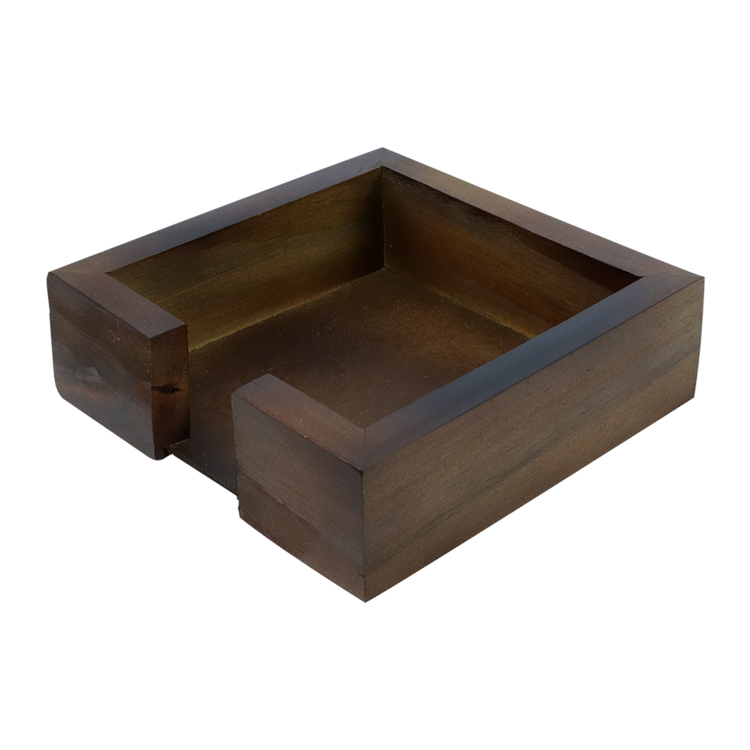 Fotografia para o produto Porta guardanapo quadrado de madeira L15,5xP15,5xA5cm