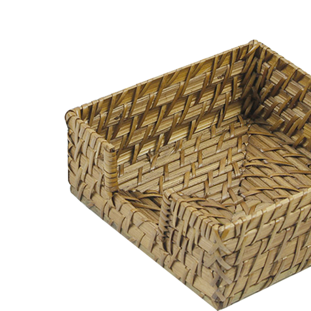 Fotografia para o produto Porta guardanapo quadrado em bambu e rattan L15xP15xA6cm