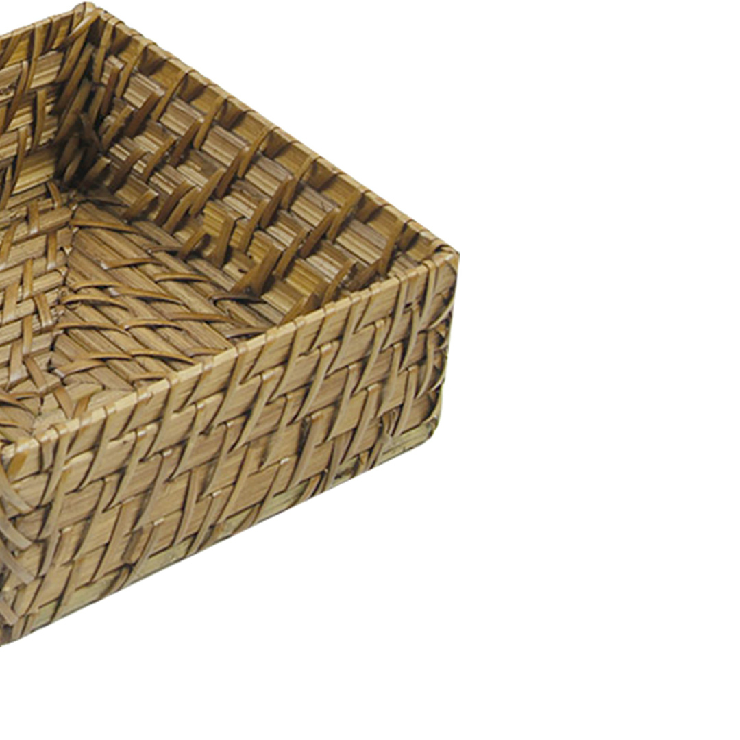Fotografia para o produto Porta guardanapo quadrado em bambu e rattan L15xP15xA6cm