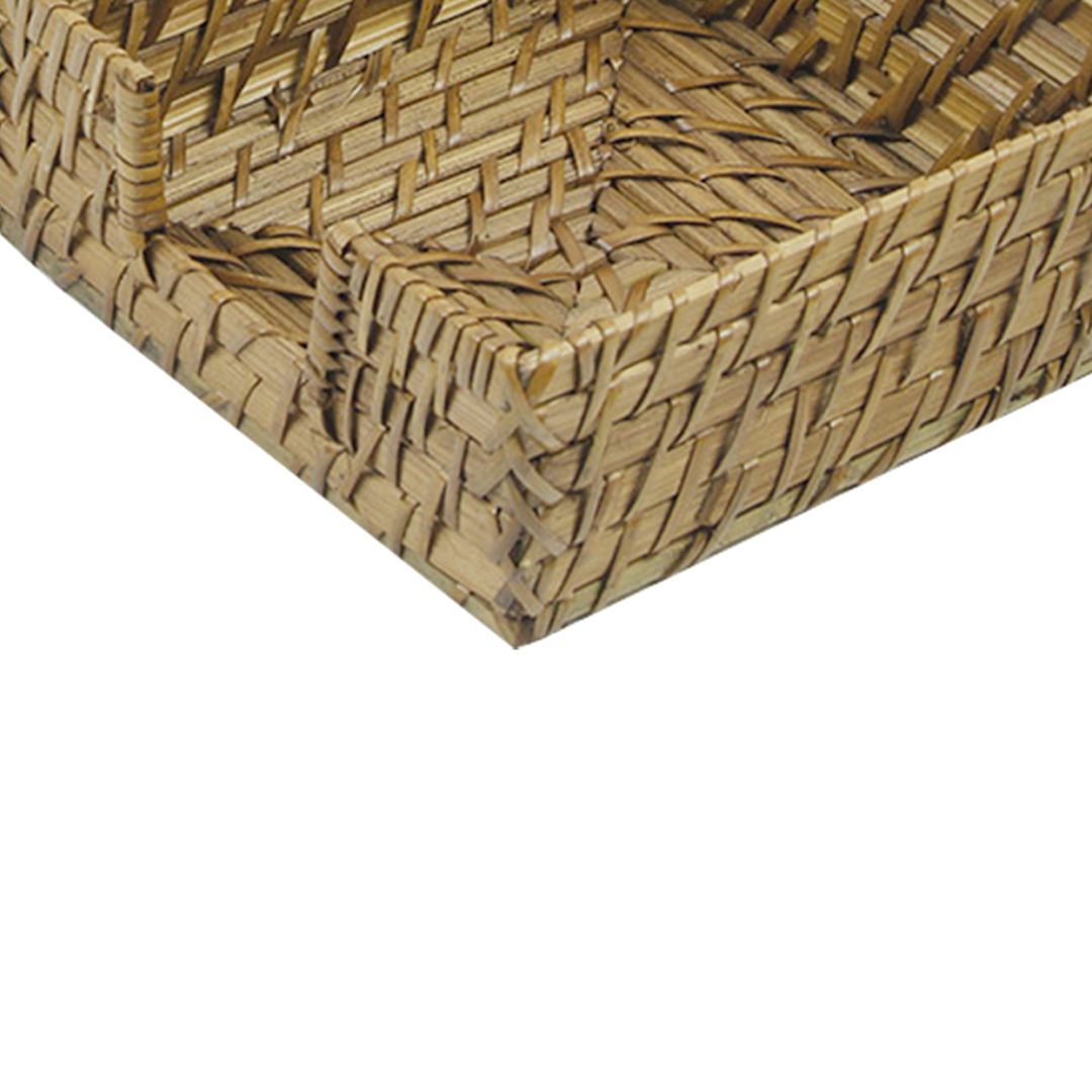 Fotografia para o produto Porta guardanapo quadrado em bambu e rattan L15xP15xA6cm