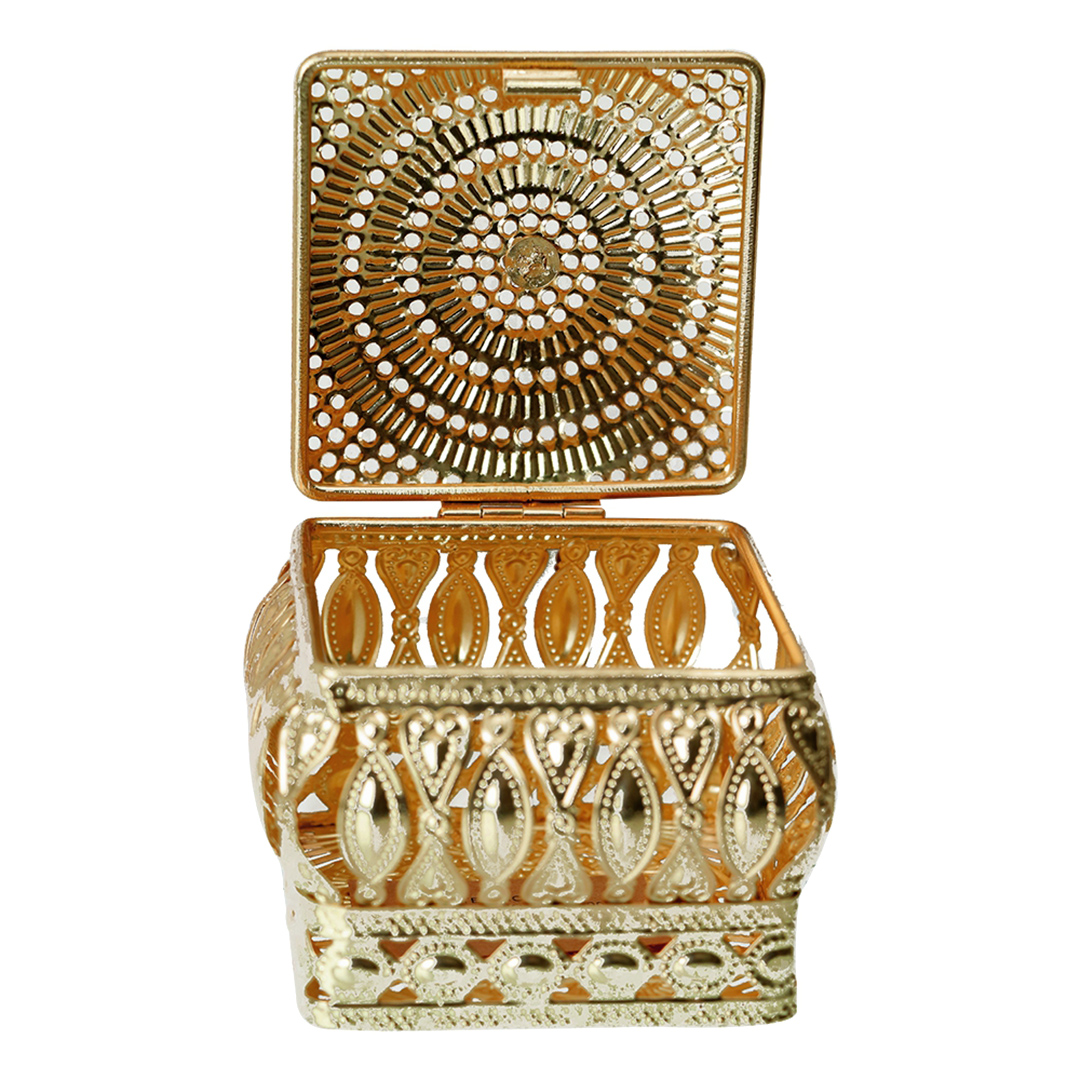 Fotografia para o produto Porta joias quadrado em ferro L9,5xP9,5xA8cm