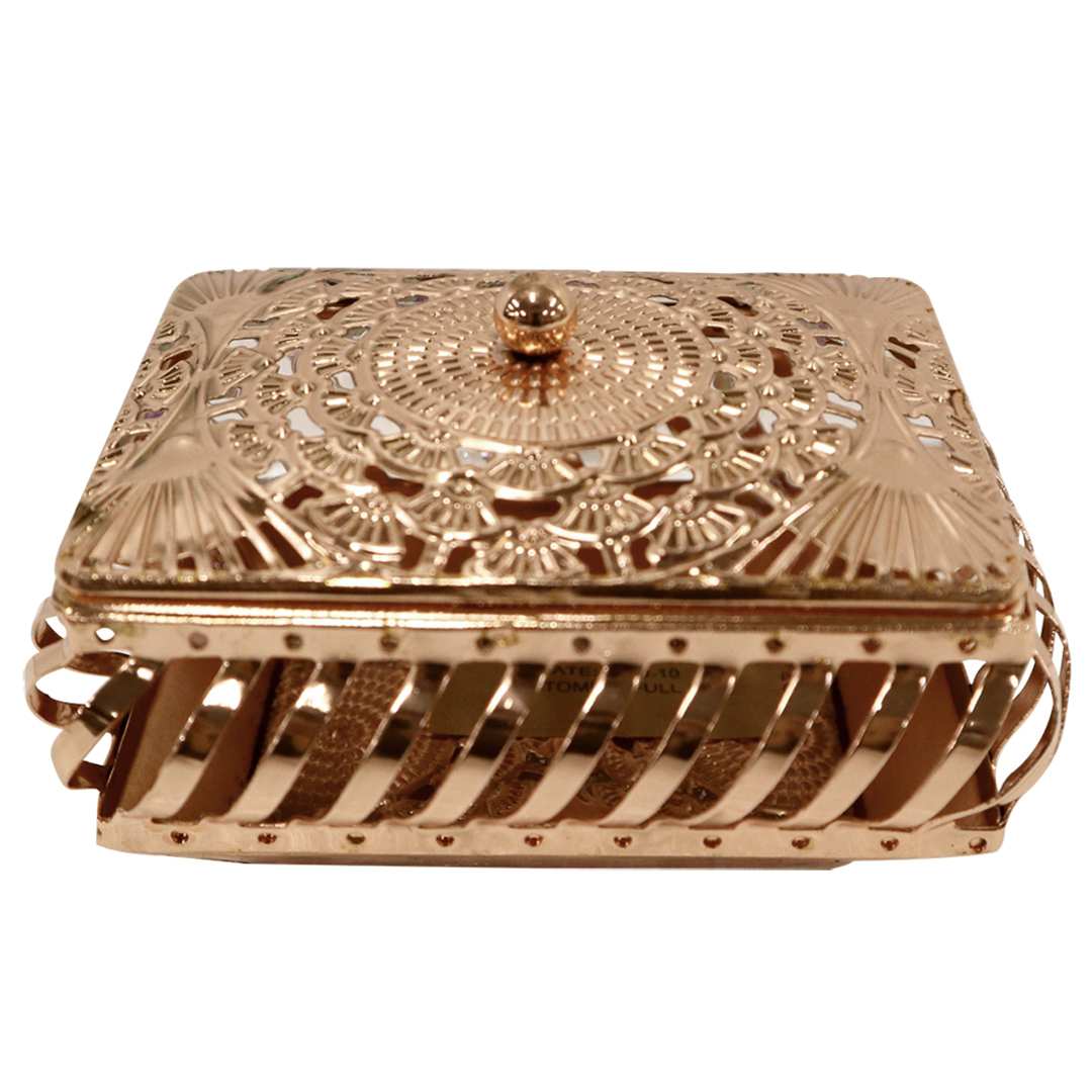 Imagem ilustrativa para Porta joias retangular em ferro L11,5xP8,5xA7cm cor cobre