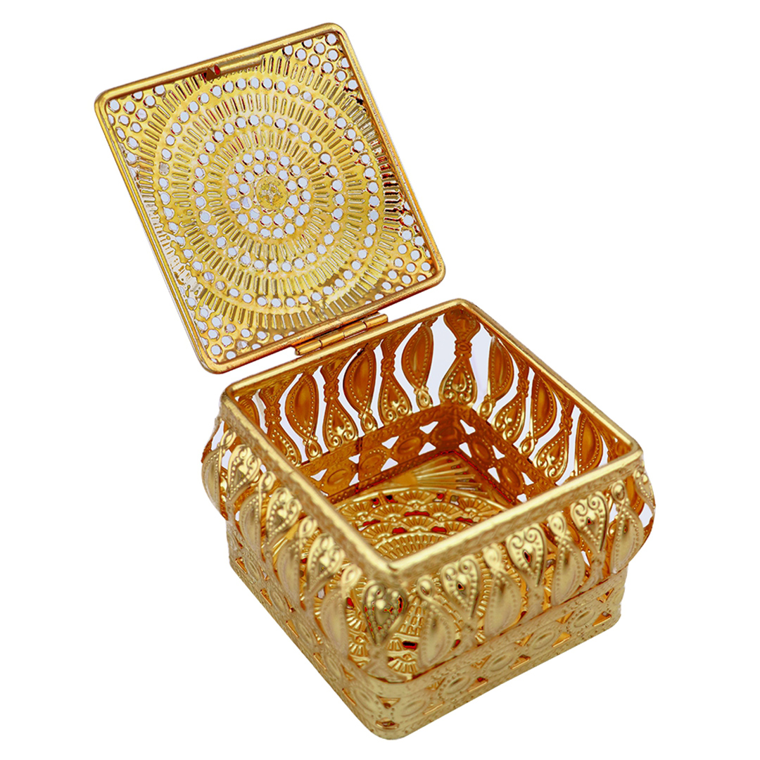 Fotografia para o produto Porta joias retangular em ferro L12xP9xA8cm