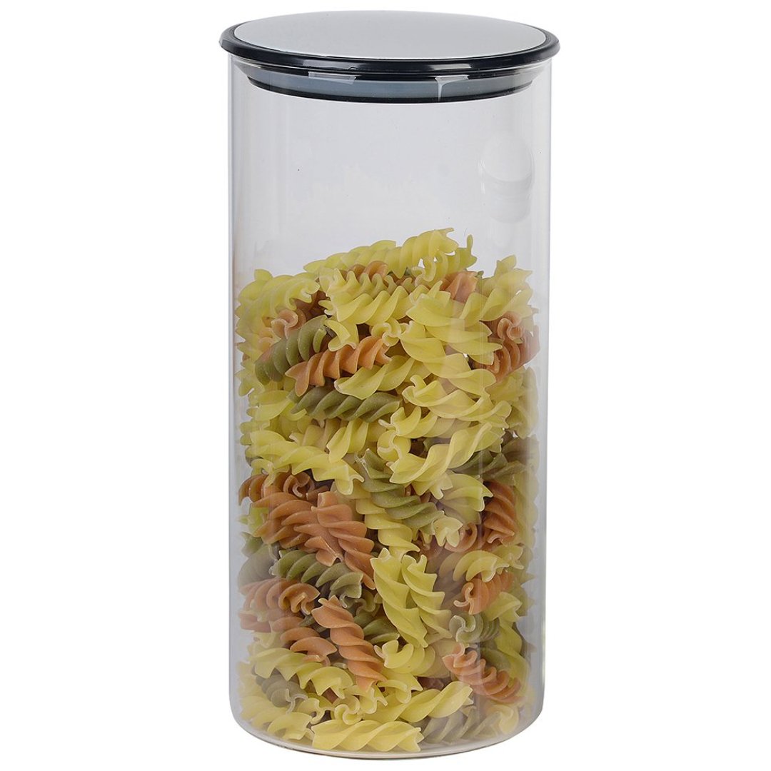 Imagem ilustrativa para Porta mantimento em vidro borossilicato com tampa branca 1,4L Ø10xA22,5cm