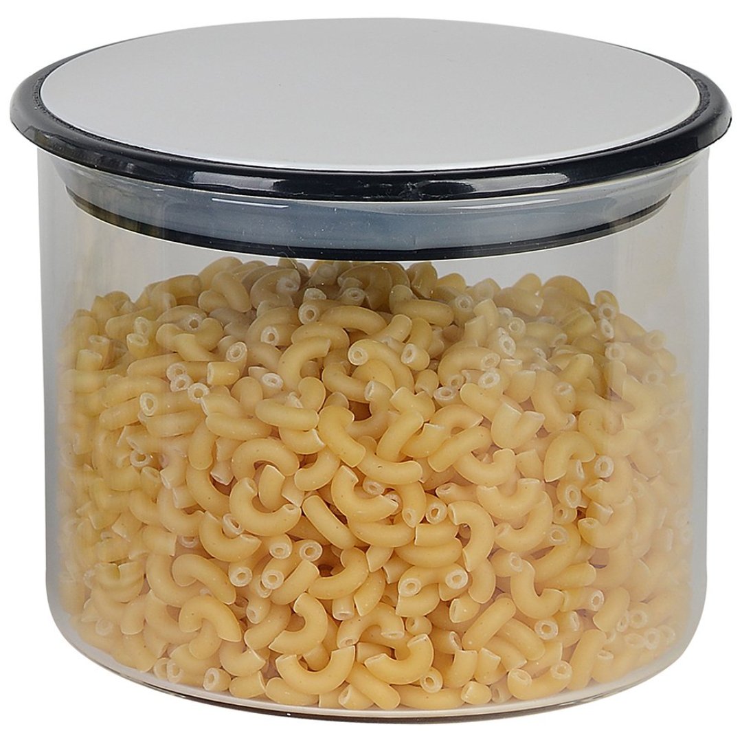 Imagem ilustrativa para Porta mantimento em vidro borossilicato com tampa branca 400ml Ø10xA8,5cm