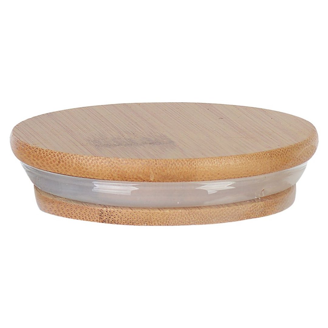 Fotografia para o produto Porta mantimento em vidro borossilicato com tampa em bambu 1L D11,5xA16,5cm