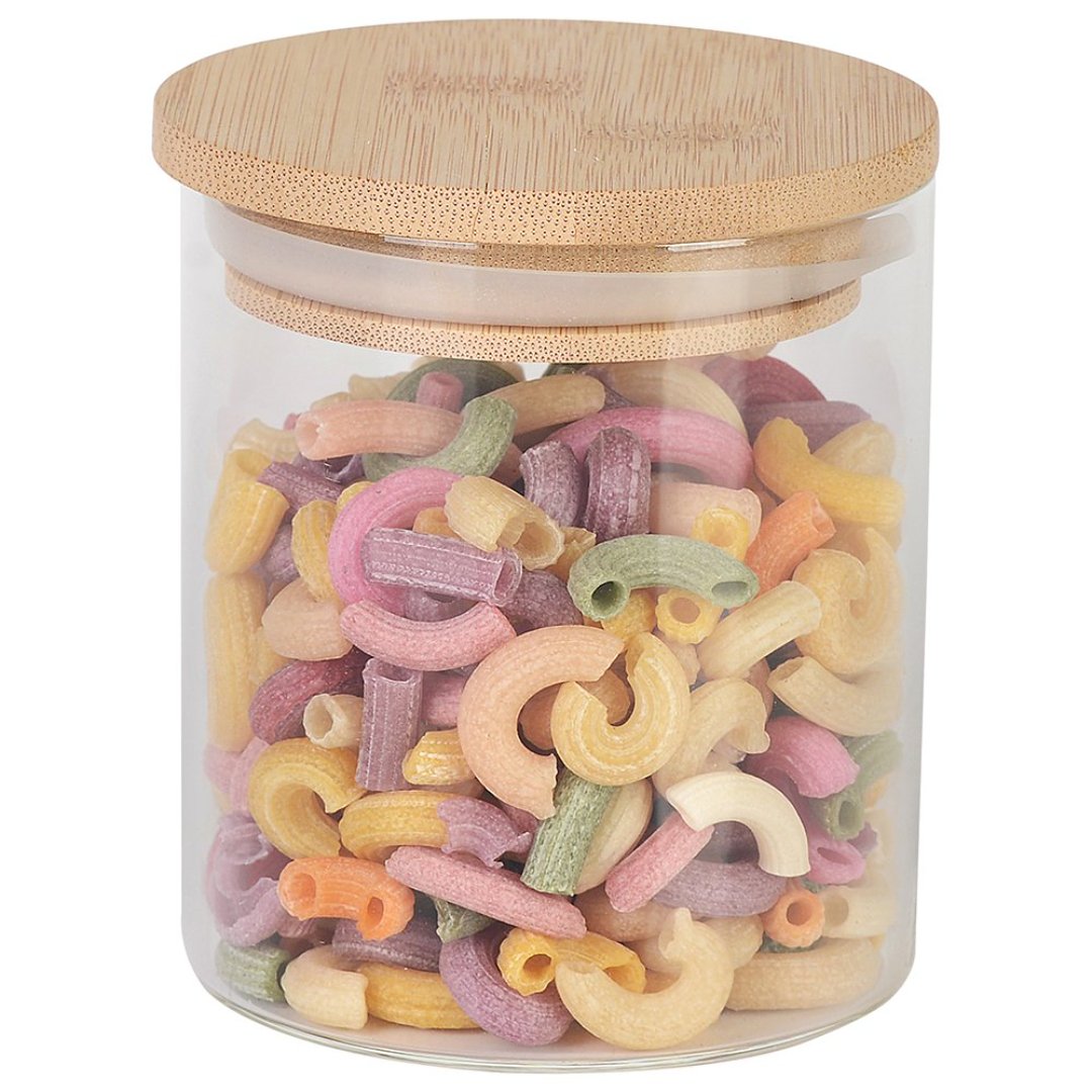 Fotografia para o produto Porta mantimento em vidro borossilicato com tampa em bambu 400ml D8xA9,5cm