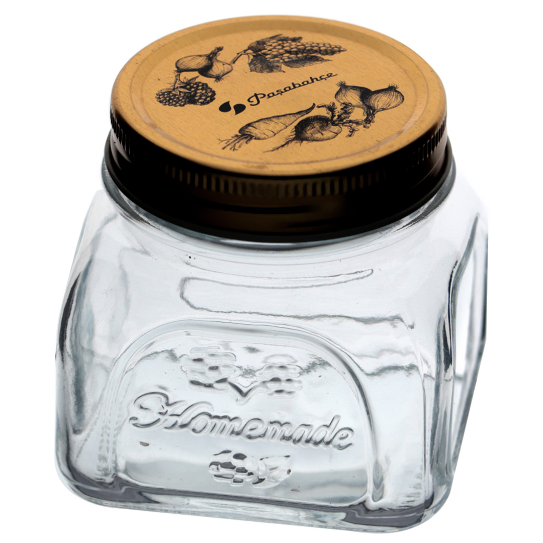 Imagem ilustrativa para Porta mantimento em vidro com tampa em metal 300ml Ø8,5xA8,5cm