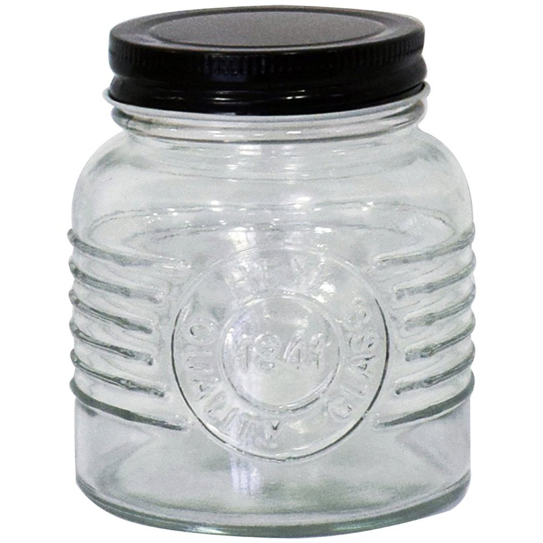 Fotografia para o produto Porta mantimento em vidro com tampa de metal 420ml Ø9xA10cm