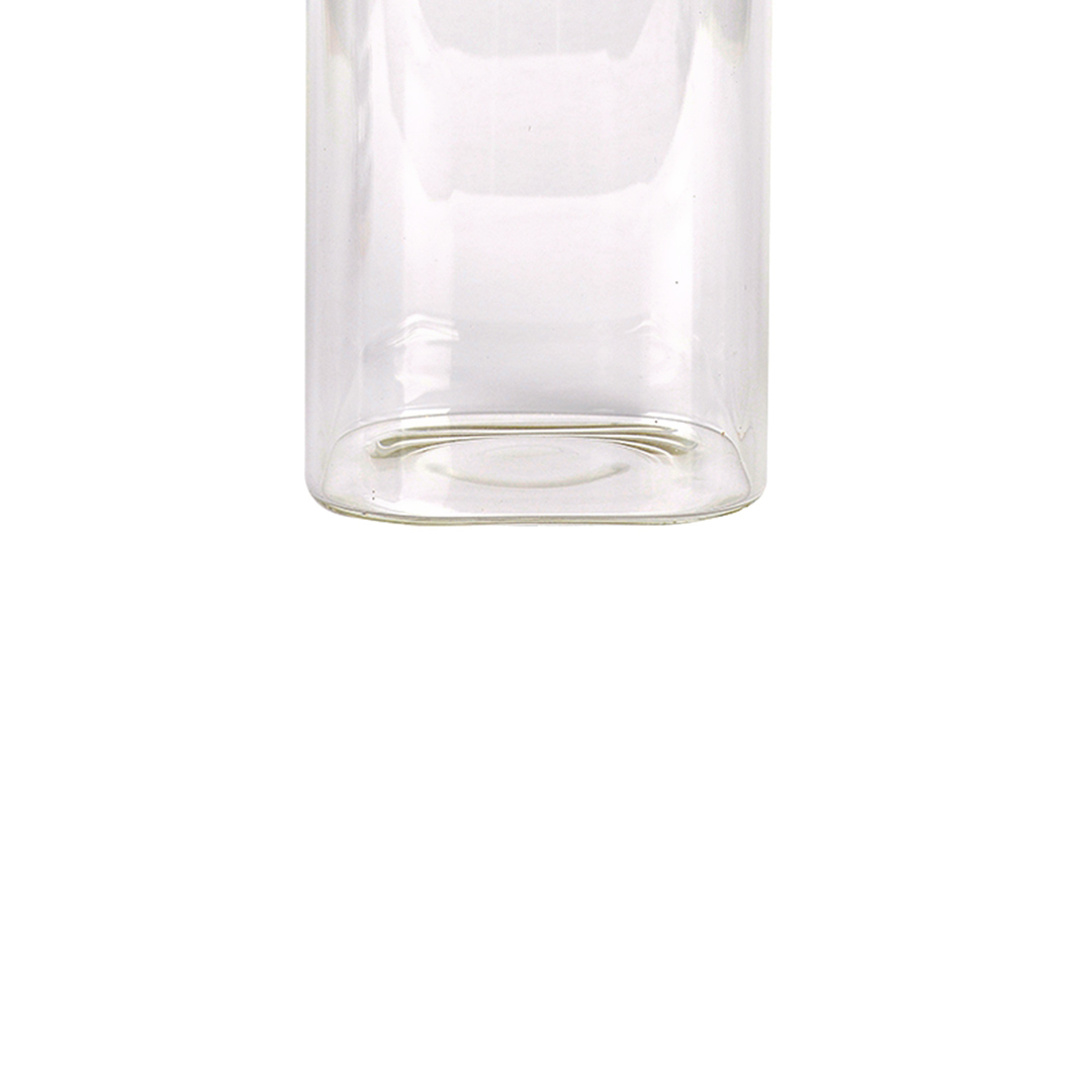 Fotografia para o produto Porta mantimento quadrado em vidro borossilicato com tampa em bambu 1,9L L10xP10xA28cm