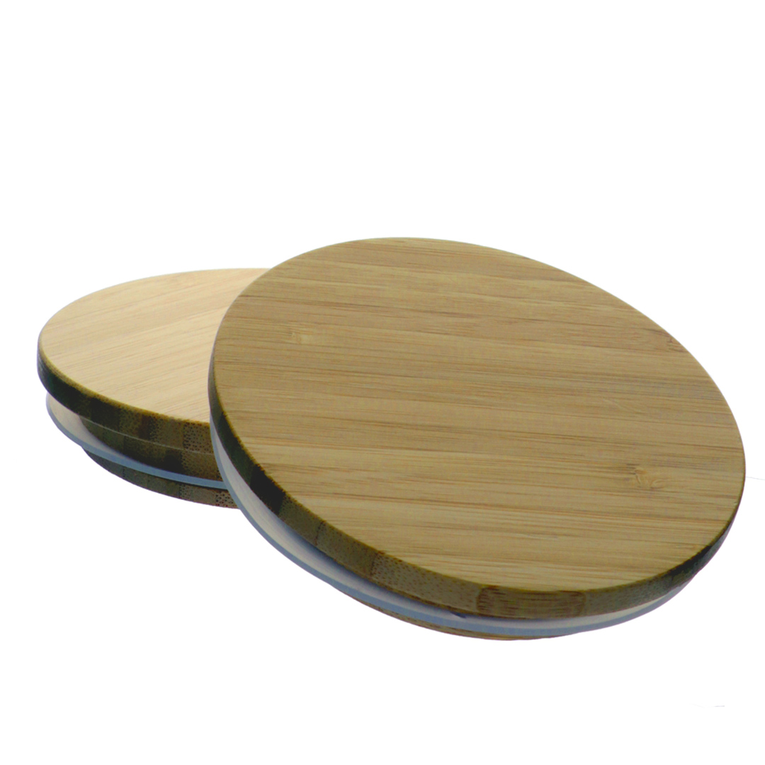 Fotografia para o produto Porta mantimento redondo em vidro borossilicato com tampa de bambu 1,4L Ø10xA22cm