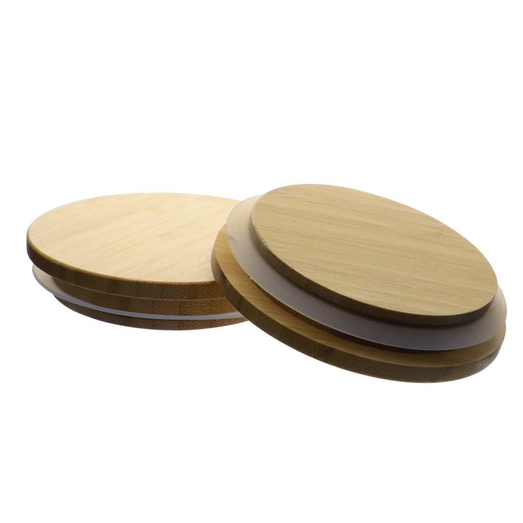 Fotografia para o produto Porta mantimento redondo em vidro borossilicato com tampa de bambu 1,4L Ø10xA22cm