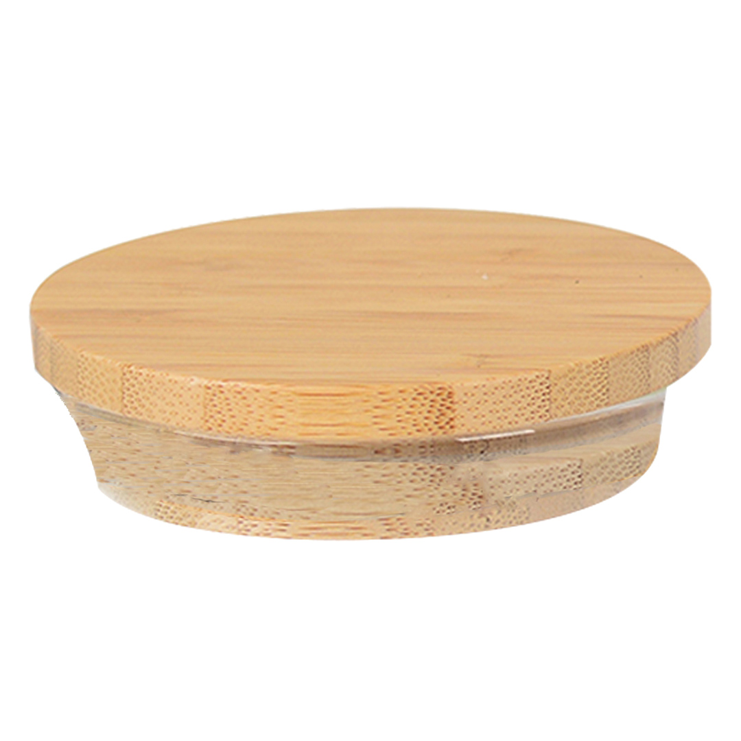 Fotografia para o produto Porta mantimento redondo em vidro borossilicato com tampa de bambu 150ml Ø5.5xA11,5cm