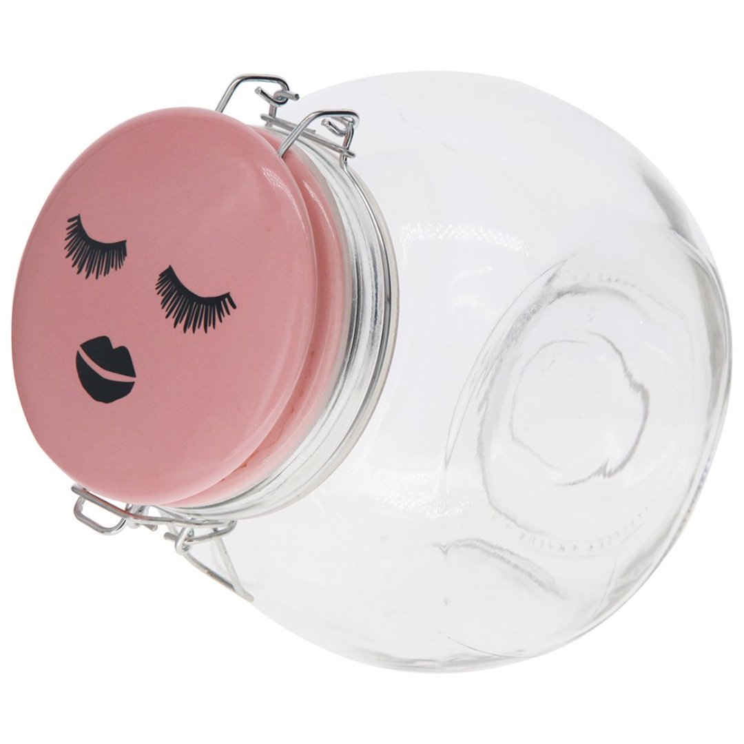 Imagem ilustrativa para Porta mantimento redondo em vidro com tampa e trava 1,2L Ø14,5xA16,5cm