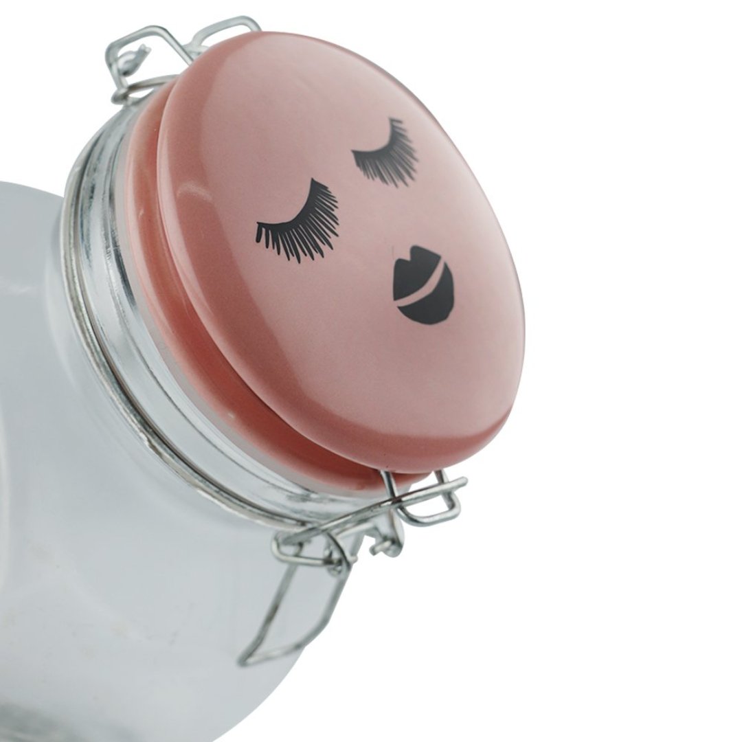 Fotografia para o produto Porta mantimento redondo em vidro com tampa e trava 1,2L Ø14,5xA16,5cm