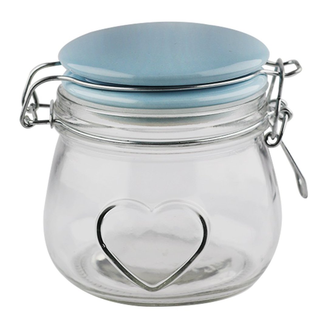 Fotografia para o produto Porta mantimento redondo em vidro com tampa e trava 450ml Ø11,5xA11cm