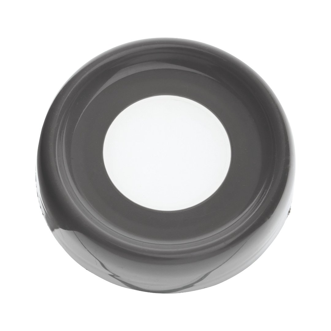 Fotografia para o produto Porta mantimento redondo em vidro com tampa em plástico cor cinza 1L Ø10xA20cm