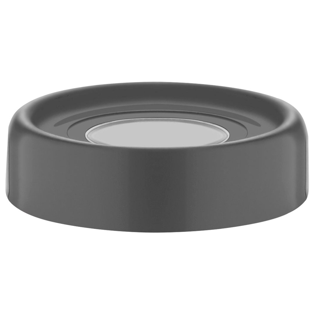 Fotografia para o produto Porta mantimento redondo em vidro com tampa em plástico cor cinza 1L Ø10xA20cm