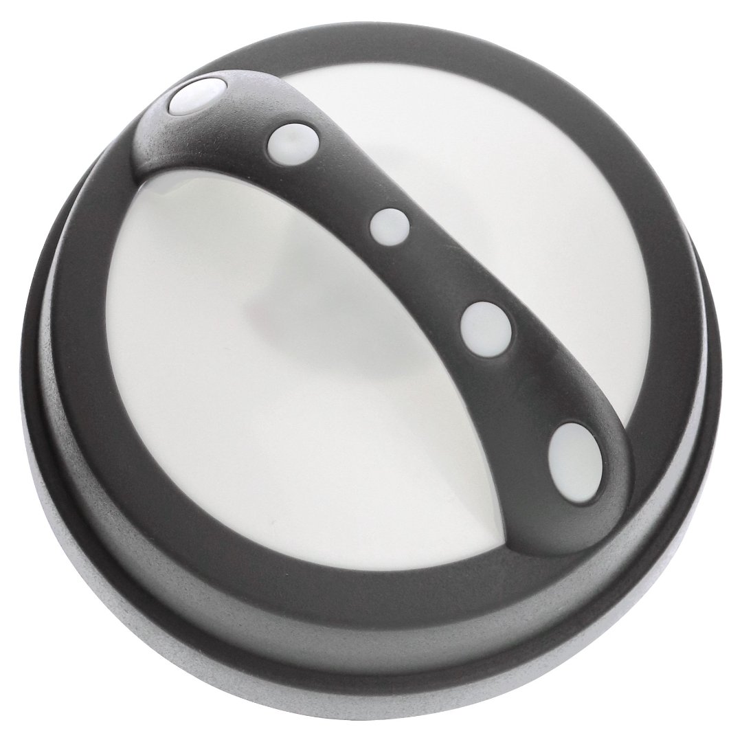 Fotografia para o produto Porta mantimento redondo em vidro com tampa em plástico cor cinza 2L Ø12xA26cm