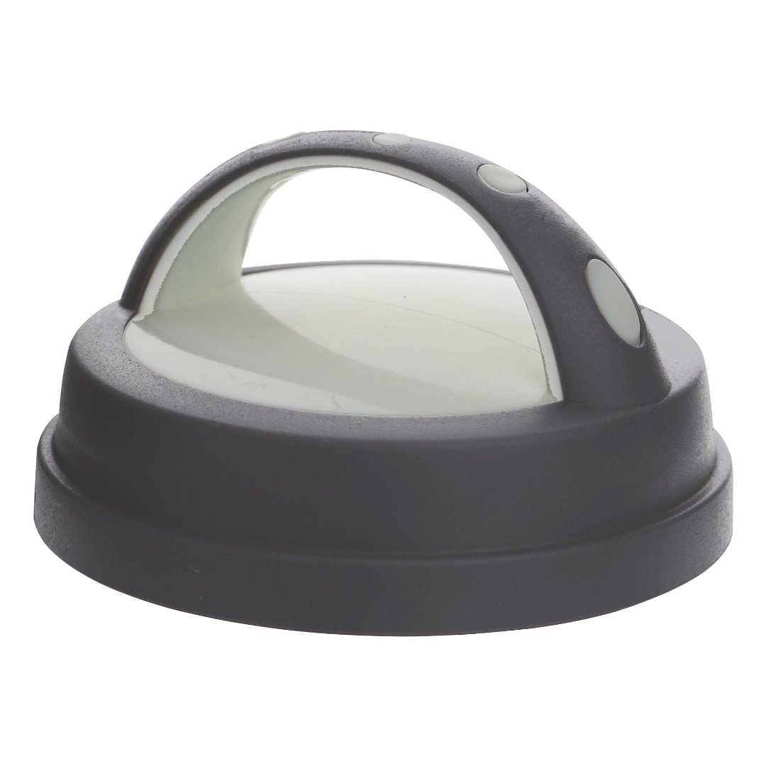 Fotografia para o produto Porta mantimento redondo em vidro com tampa em plástico cor cinza 2L Ø12xA26cm