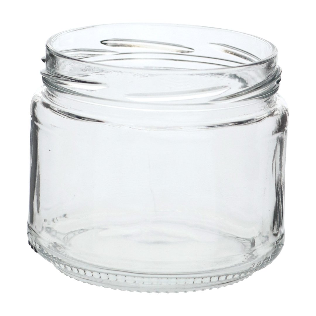 Fotografia para o produto Porta mantimento redondo em vidro com tampa em plástico cor cinza 300ml Ø9xA8cm