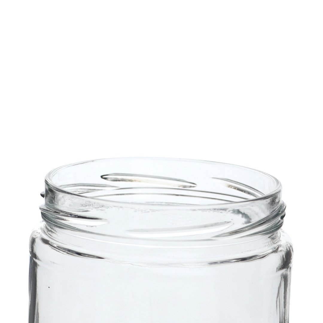 Fotografia para o produto Porta mantimento redondo em vidro com tampa em plástico cor cinza 300ml Ø9xA8cm