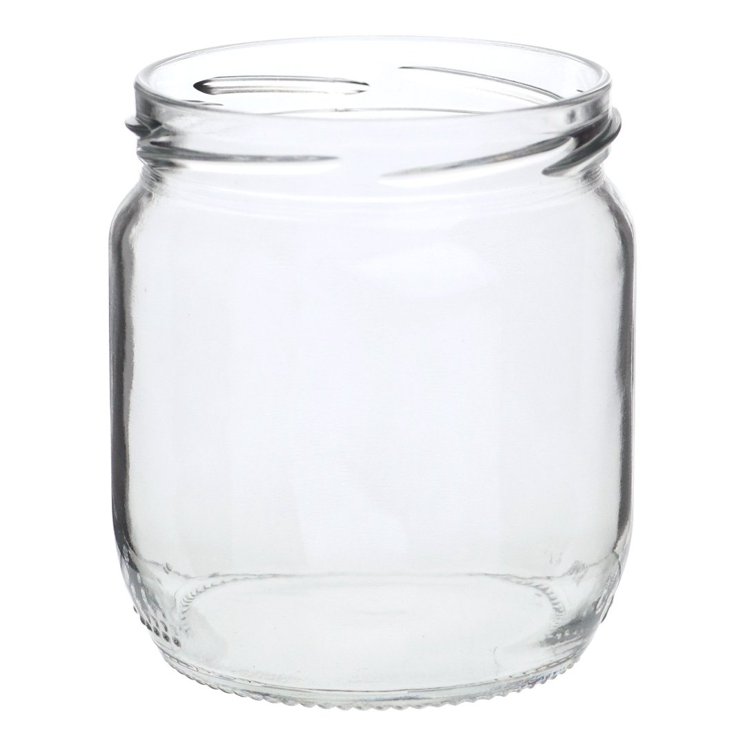 Fotografia para o produto Porta mantimento redondo em vidro com tampa em plástico cor cinza 425ml Ø9xA10cm