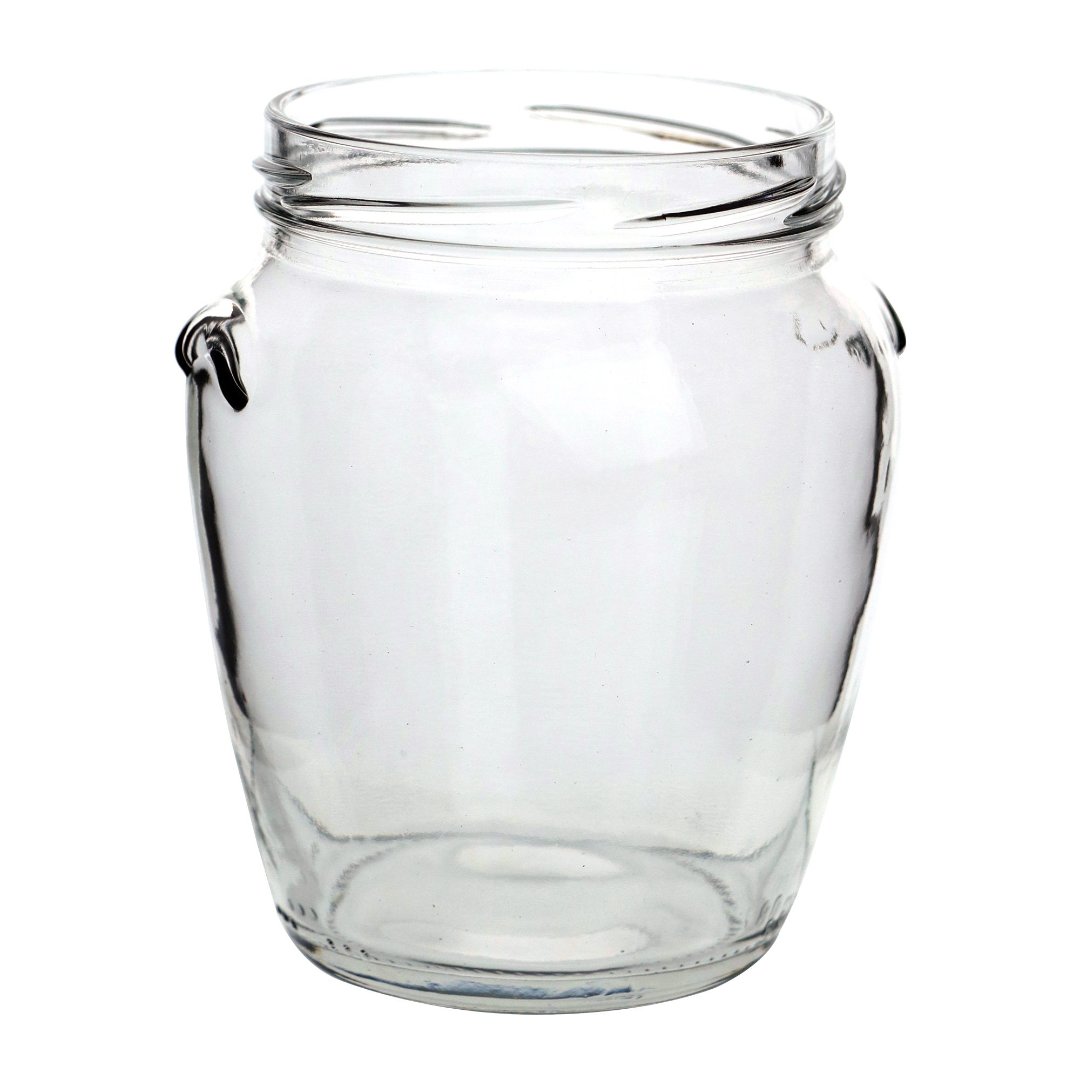 Fotografia para o produto Porta mantimento redondo em vidro com tampa em plástico cor cinza 580ml Ø10xA12cm