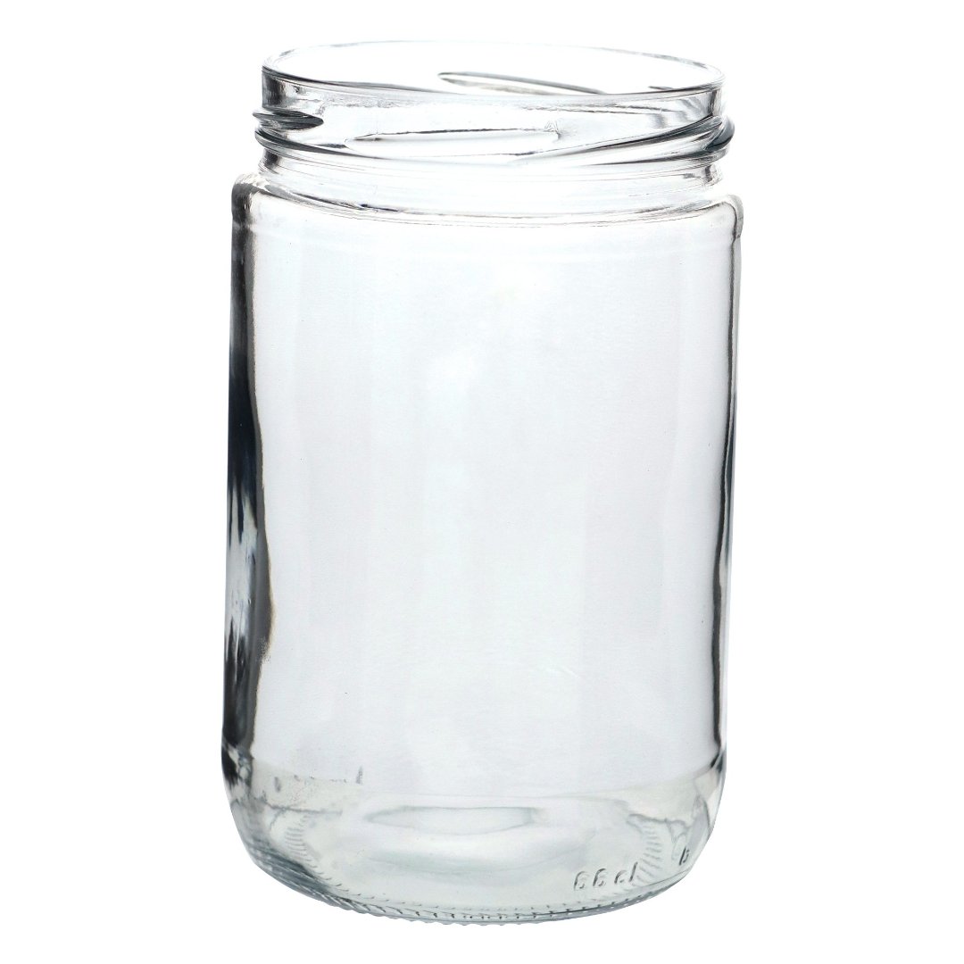 Fotografia para o produto Porta mantimento redondo em vidro com tampa em plástico cor cinza 660ml Ø9xA15cm