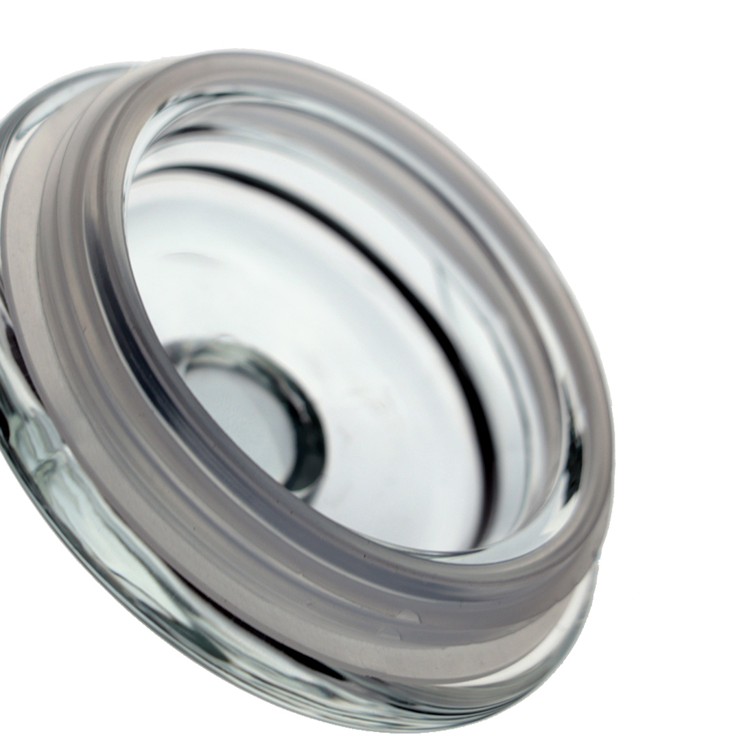 Fotografia para o produto Porta mantimento redondo em vidro liso com tampa 600ml Ø10xA18cm