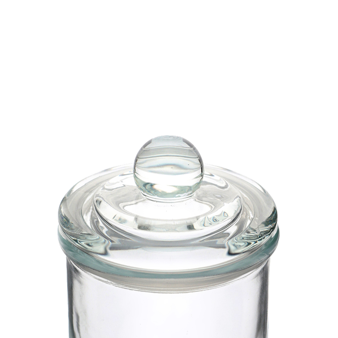 Fotografia para o produto Porta mantimento redondo em vidro liso com tampa 600ml Ø10xA18cm