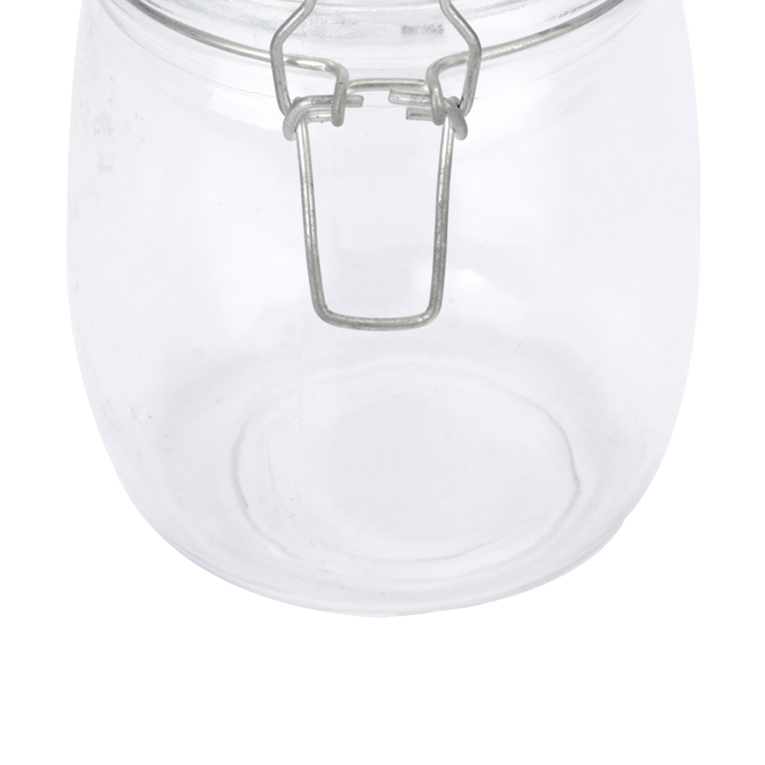 Fotografia para o produto Porta mantimento redondo em vidro liso com tampa e trava 750ml Ø10,5xA14cm