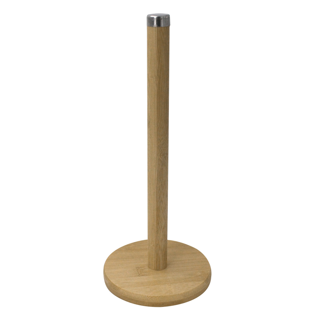 Imagem ilustrativa para Porta papel toalha em bambu Ø14xA33cm