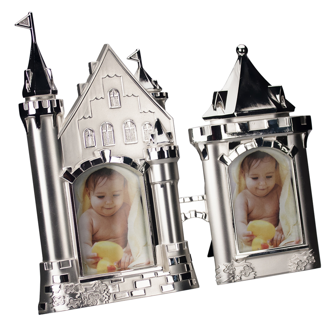 Imagem ilustrativa para Porta retrato duplo em zinco L7,5xA5cm