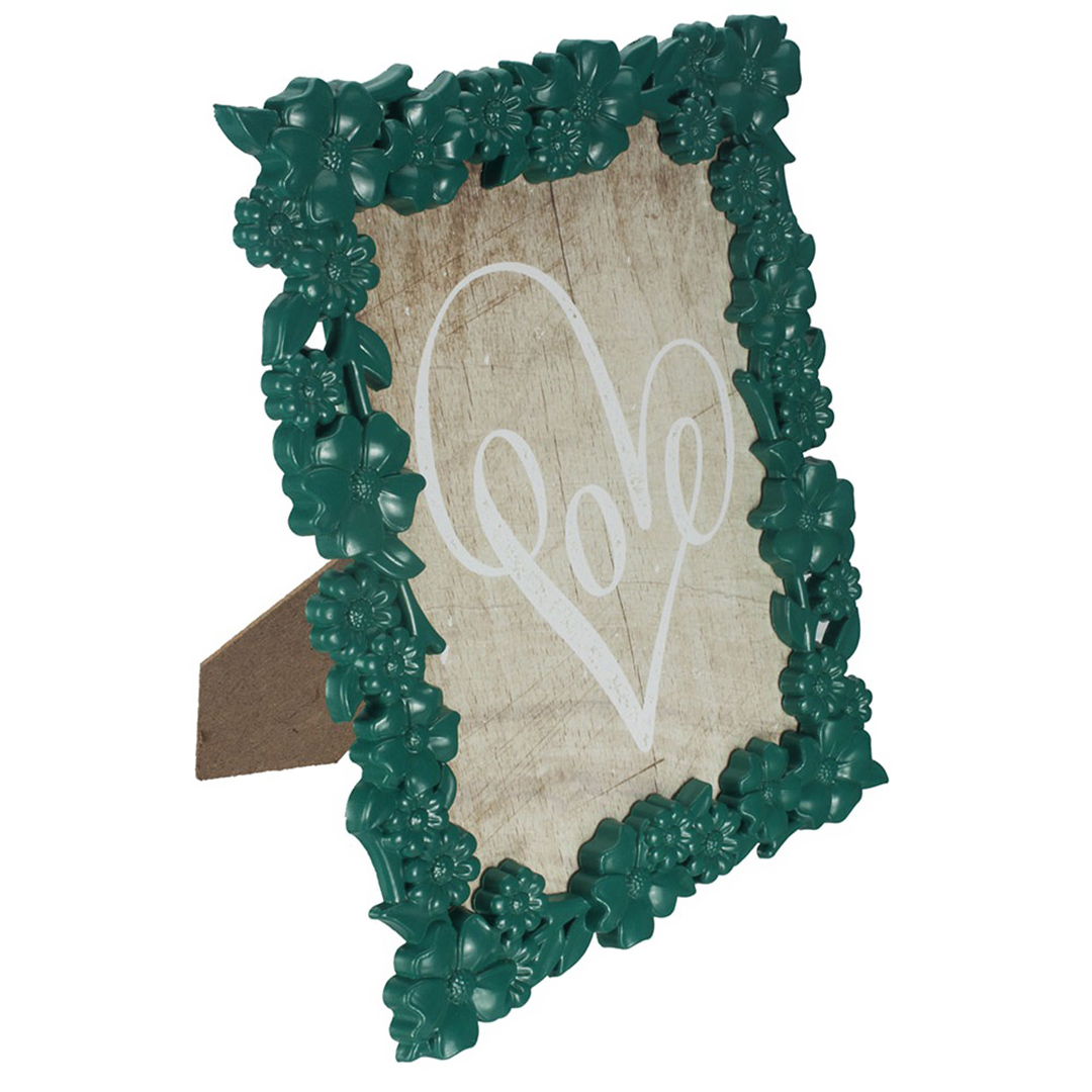 Fotografia para o produto Porta retrato Flowerfull plástico 13x18Cm verde folha
