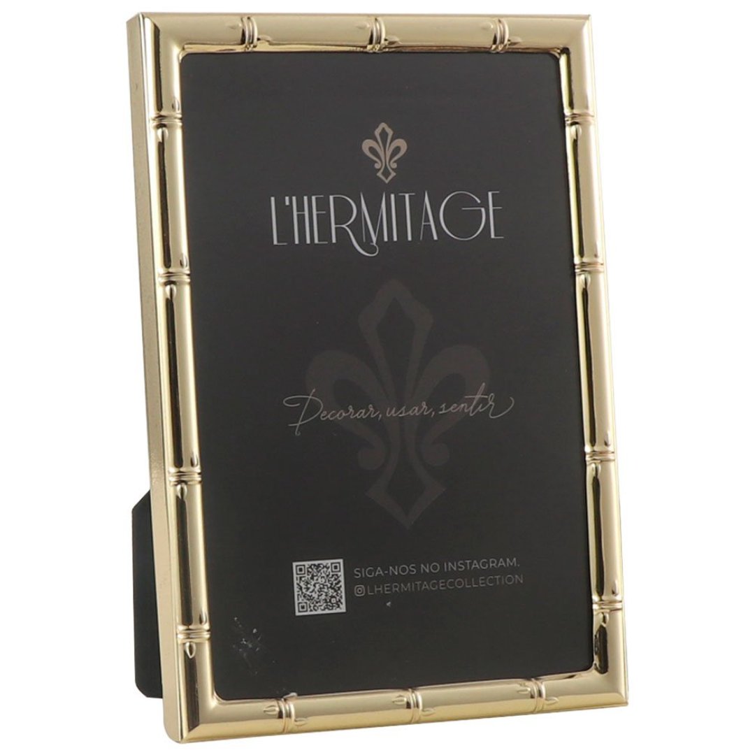 Imagem ilustrativa para Porta retrato em metal L10xP15cm cor dourada