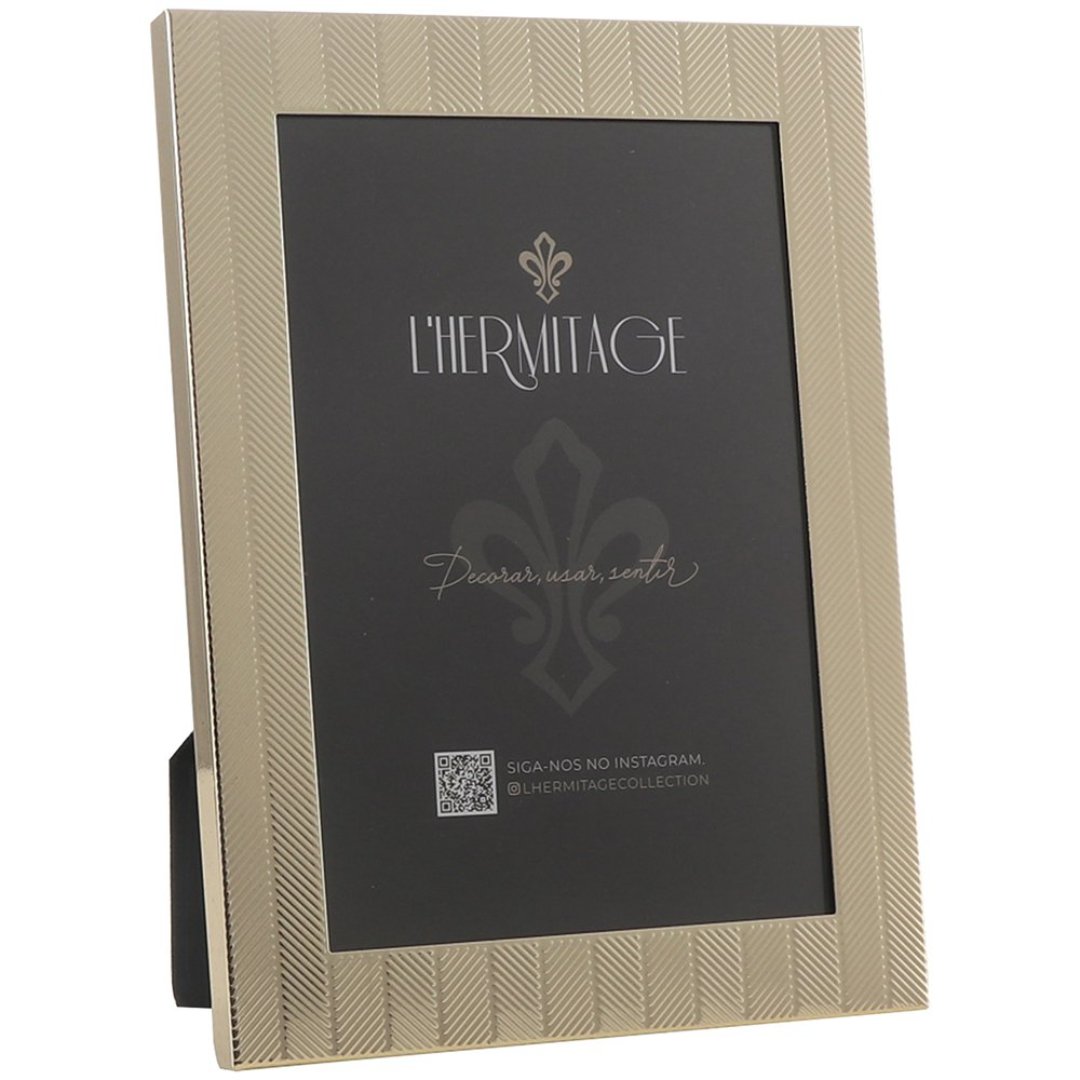 Imagem ilustrativa para Porta retrato em metal L10xP15cm cor dourada