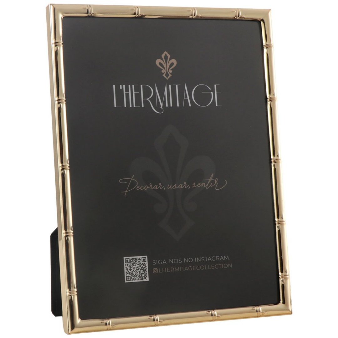 Imagem ilustrativa para Porta retrato em metal L15xP20cm cor dourada