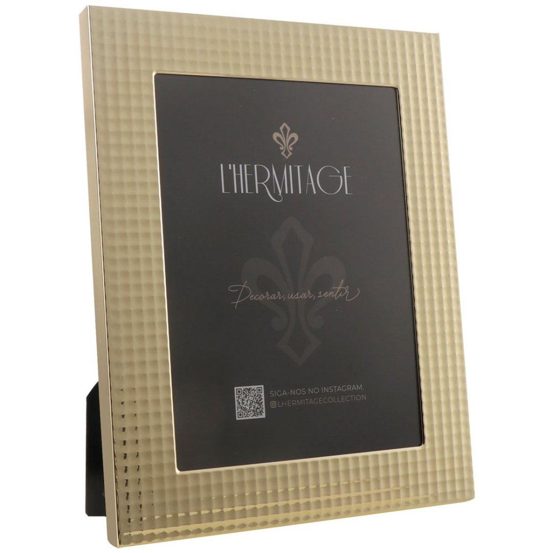 Imagem ilustrativa para Porta retrato em metal L15xP20cm cor dourada