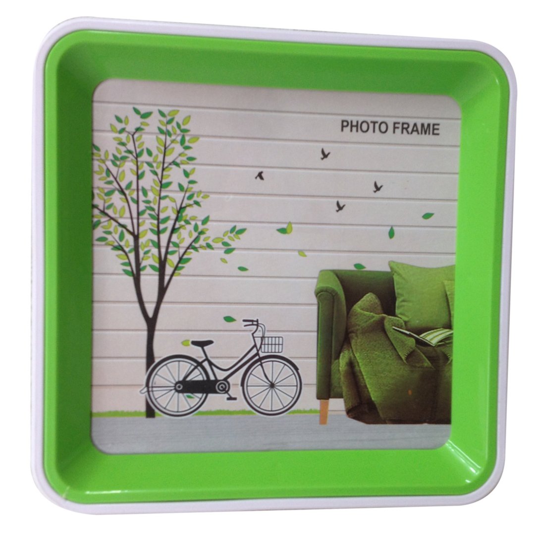 Imagem ilustrativa para Porta retrato plástico frente e verso 17,5x17,5x3cm