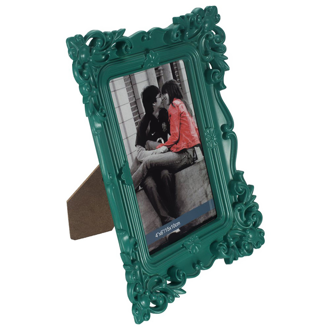 Fotografia para o produto Porta retrato Retrô plástico 10x15Cm cor menta