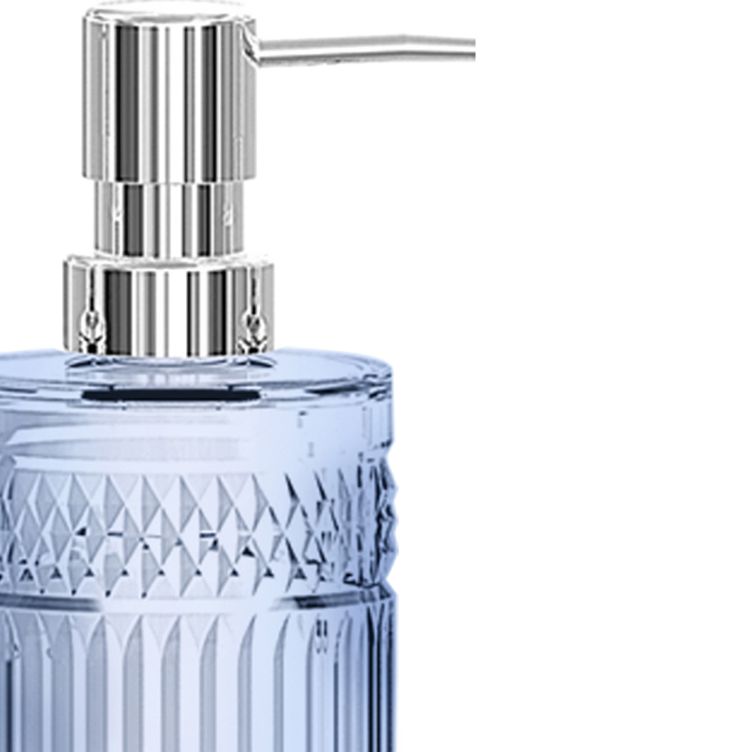 Fotografia para o produto Porta sabonete em vidro Ø7xA16cm 300ml cor azul luster