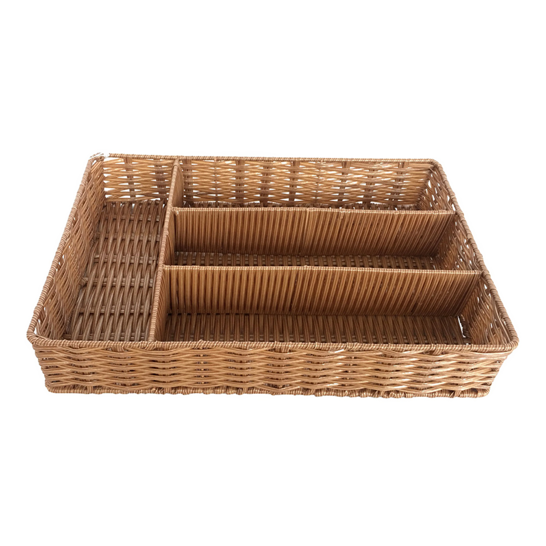 Imagem ilustrativa para Porta talheres em fibra sintética L34xP26xA6cm cor marrom