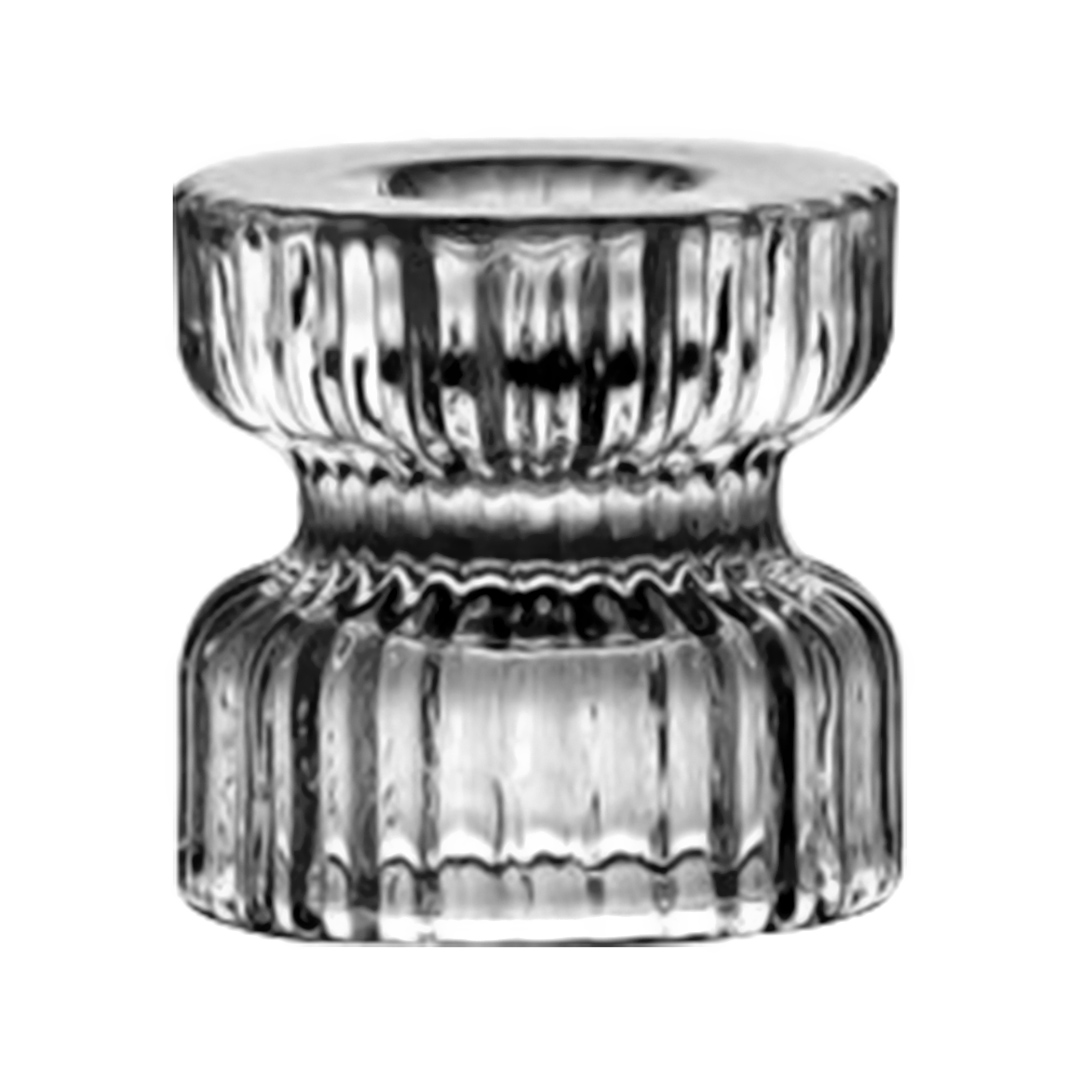 Imagem ilustrativa para Porta vela em cristal ecológico L6,4xP6,4xA5,3cm