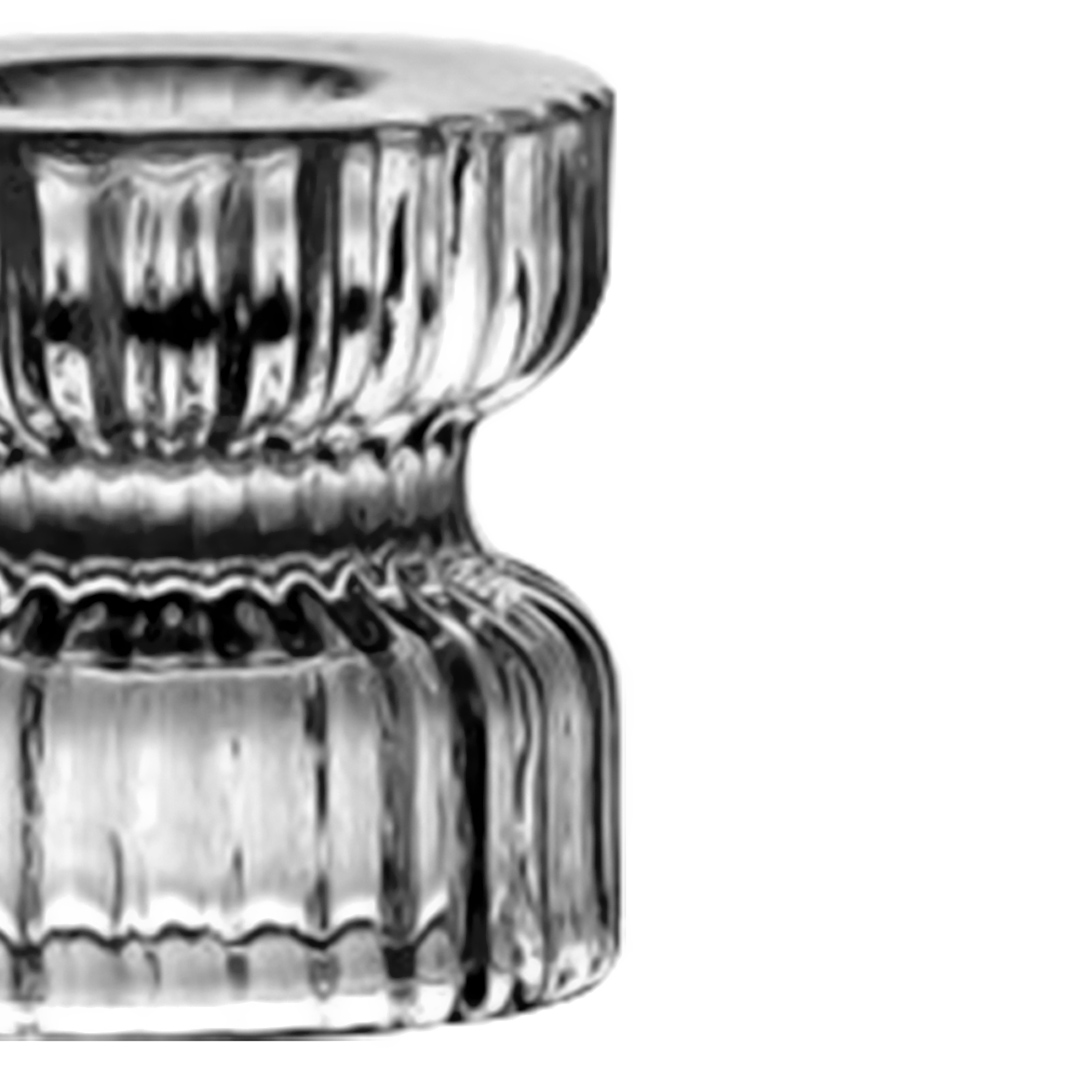 Fotografia para o produto Porta vela em cristal ecológico L6,4xP6,4xA5,3cm