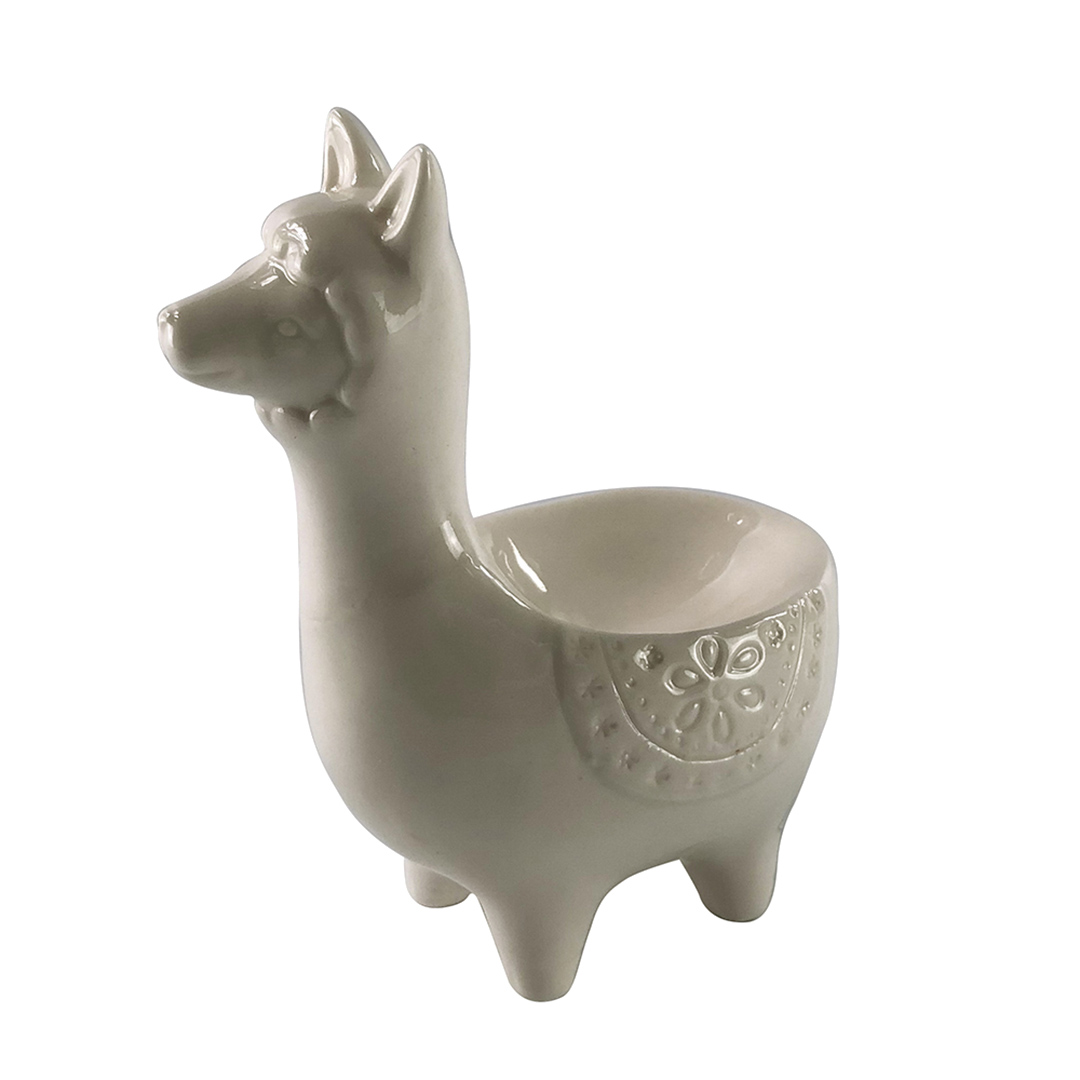 Imagem ilustrativa para Porta vela em porcelana L10,5xP6,5xA13cm cor branca