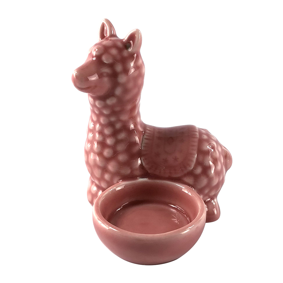 Imagem ilustrativa para Porta vela em porcelana L10xP8,5xA10,5cm cor rosa